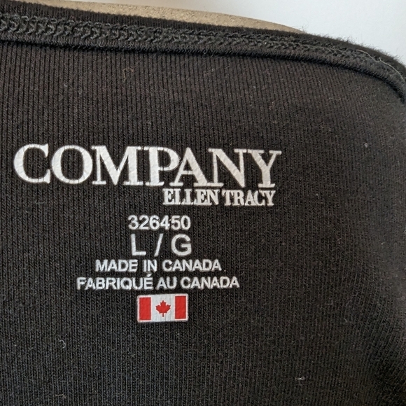 Ellen Tracy black stretch woman's tee shirt size Large - Picture 4 of 5